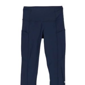Navy blue Lululemon fast and free high rise full length leggings size 8